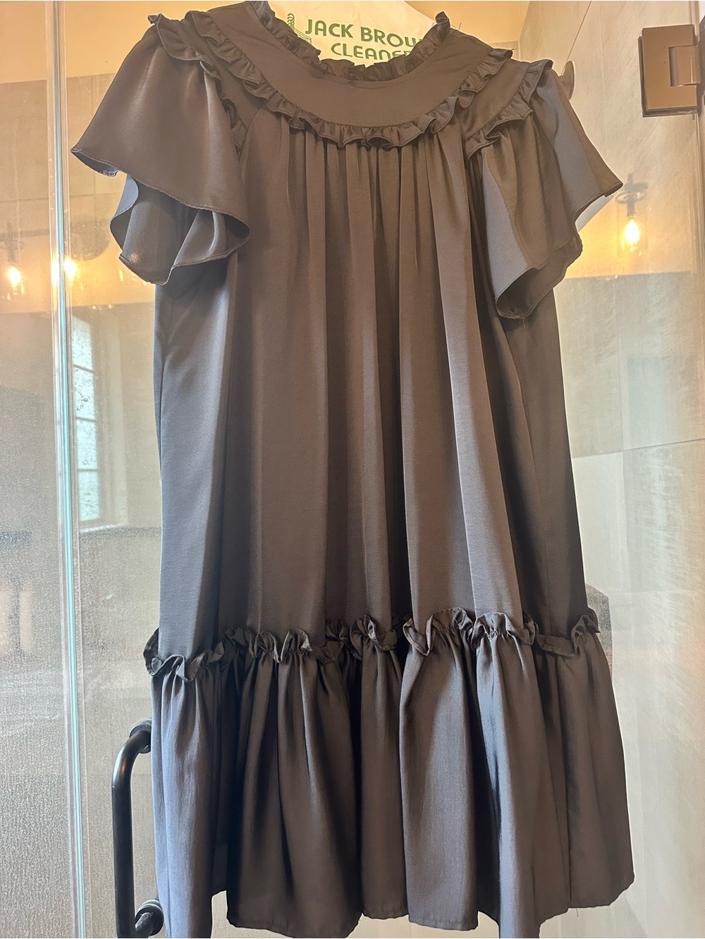 Black Satin Boutique Dress